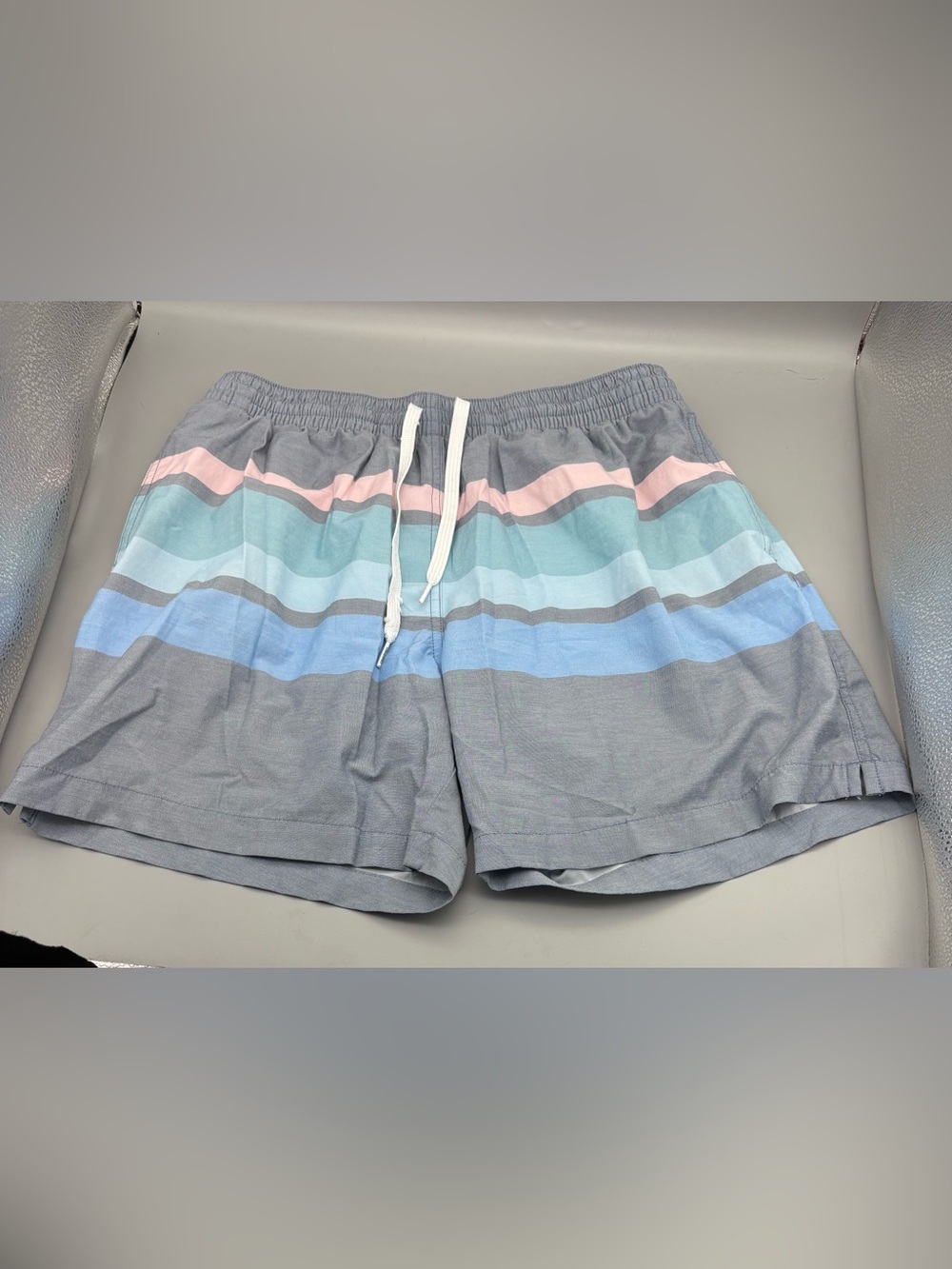 Chubbies Swim Shorts Mens Large Multicolor Stripe Trunks Lined 5.5 Inseam